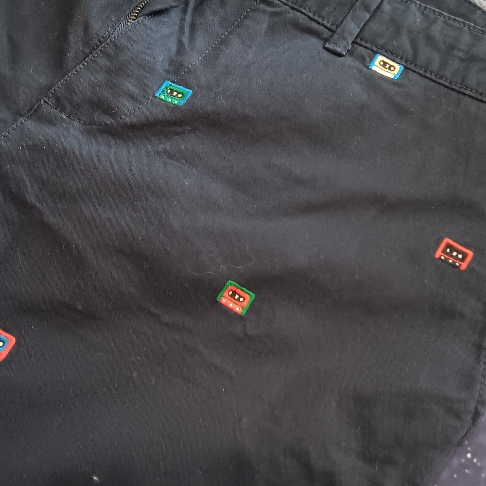 Original Penguin Black Pants with Colorful Accents